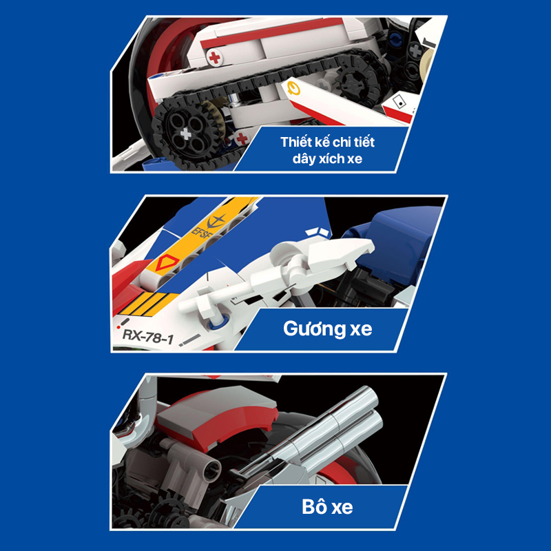 Mô hình lắp ghép - RX78 Gundam Motorcycle - 5009 2